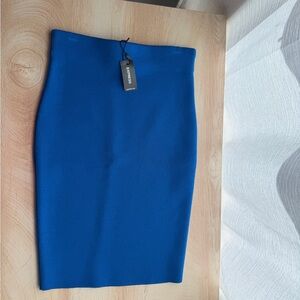 Express Vibrant Blue Pencil Skirt